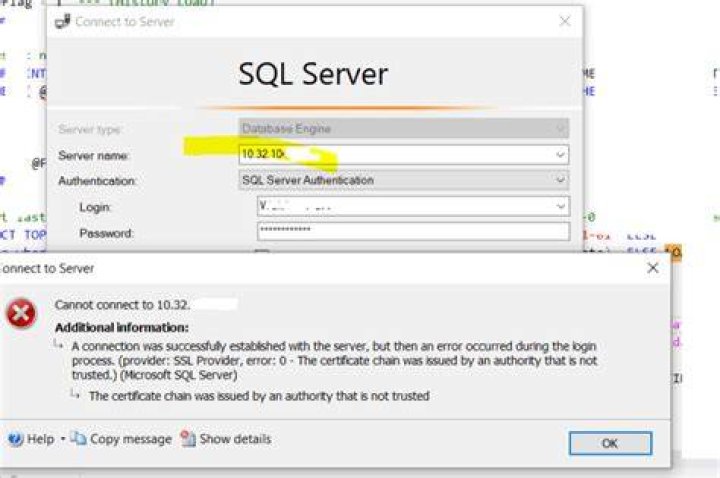check datasource connection check datasource connection SQL Server query execution failed for dataset