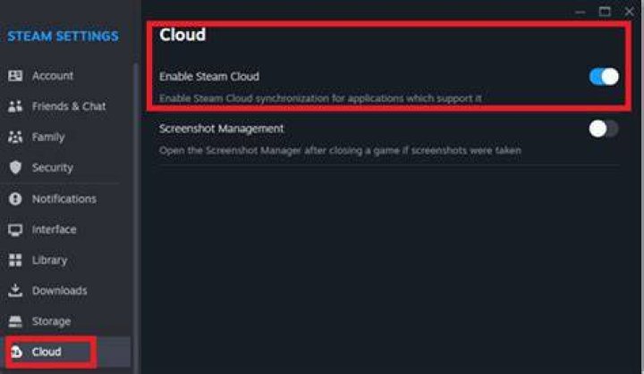 Enable cloud synchronization