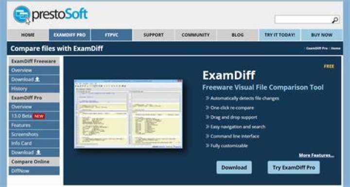 ExamDiff banner ExamDiff document comparison software