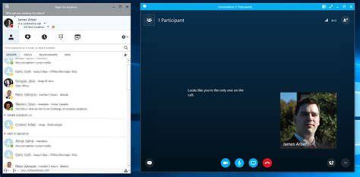 split screen skype